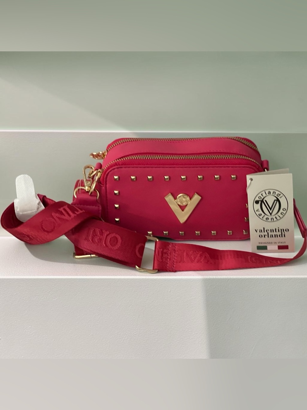 Valentino Orlandi  pink camera bag new